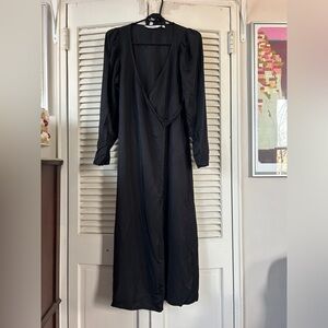 & Other Stories Black Wrap Dress